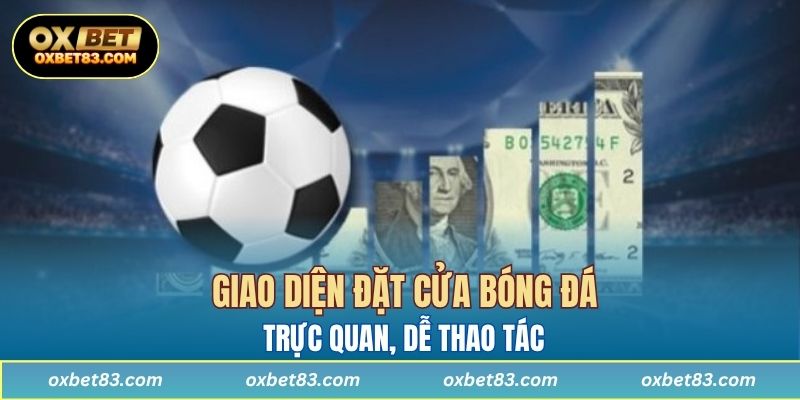 Giao diện đặt cửa bóng đá trực quan, dễ thao tác
