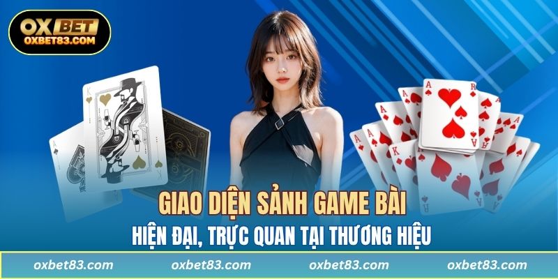 Giao diện sảnh game bài hiện đại, trực quan tại thương hiệu