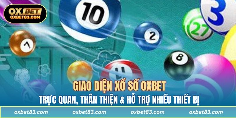 Giao diện xổ số OXBET trực quan, thân thiện & hỗ trợ nhiều thiết bị