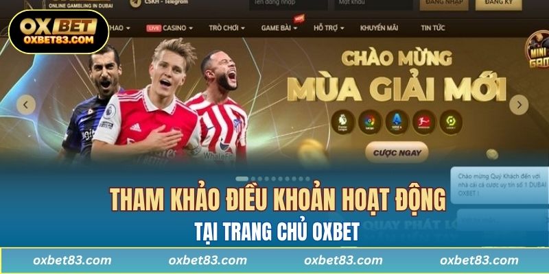 Tham khảo điều khoản hoạt động tại trang chủ OXBET 